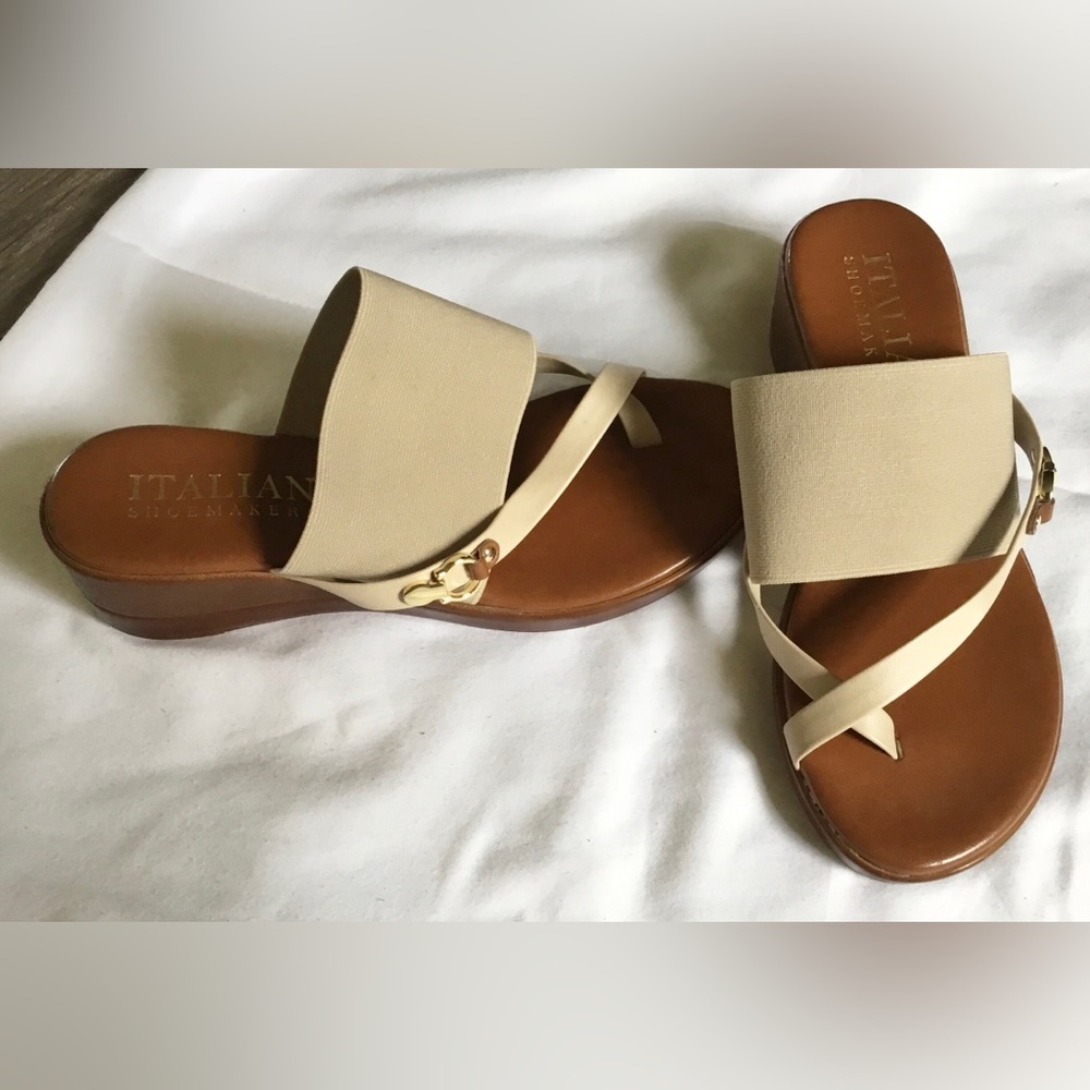 Italian Shoemakers Women's Cream Sandals